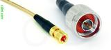 Coaxial Cable, 10-32 (Microdot compatible) to N, RG316, 1 foot, 50 ohm