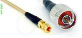 Coaxial Cable, 10-32 (Microdot compatible) to N, RG316 double shielded, 1 foot, 50 ohm