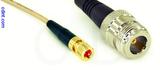 Coaxial Cable, 10-32 (Microdot compatible) to N female, RG316, 1 foot, 50 ohm