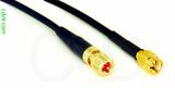 Coaxial Cable, 10-32 (Microdot compatible) to SSMA, RG174, 1 foot, 50 ohm