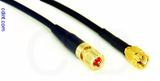 Coaxial Cable, 10-32 (Microdot compatible) to SSMA, RG174 low loss, 1 foot, 50 ohm