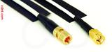 Coaxial Cable, 10-32 (Microdot compatible) to SSMA, RG196 low noise, 1 foot, 50 ohm