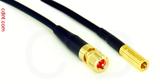 Coaxial Cable, 10-32 (Microdot compatible) to SSMB, RG174 low loss, 1 foot, 50 ohm