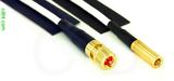 Coaxial Cable, 10-32 (Microdot compatible) to SSMB, RG188, 1 foot, 50 ohm