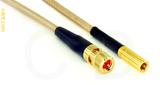 Coaxial Cable, 10-32 (Microdot compatible) to SSMB, RG316 double shielded, 1 foot, 50 ohm