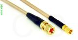 Coaxial Cable, 10-32 (Microdot compatible) to SSMC, RG316 double shielded, 1 foot, 50 ohm