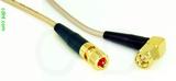 Coaxial Cable, 10-32 (Microdot compatible) to SMA 90 degree (right angle), RG316, 1 foot, 50 ohm