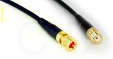 Coaxial Cable, 10-32 (Microdot compatible) to SMA female, RG174, 1 foot, 50 ohm