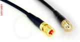 Coaxial Cable, 10-32 (Microdot compatible) to SMA female, RG174 flexible (TPR jacket), 1 foot, 50 ohm