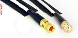 Coaxial Cable, 10-32 (Microdot compatible) to SMA female, RG188, 1 foot, 50 ohm