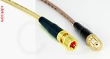 Coaxial Cable, 10-32 (Microdot compatible) to SMA female, RG316, 1 foot, 50 ohm