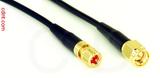 Coaxial Cable, 10-32 (Microdot compatible) to SMA, RG174 flexible (TPR jacket), 1 foot, 50 ohm