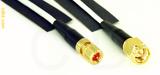 Coaxial Cable, 10-32 (Microdot compatible) to SMA, RG196 low noise, 1 foot, 50 ohm