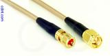 Coaxial Cable, 10-32 (Microdot compatible) to SMA, RG316 double shielded, 1 foot, 50 ohm