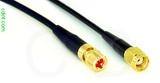 Coaxial Cable, 10-32 (Microdot compatible) to SMA reverse polarity, RG174, 1 foot, 50 ohm