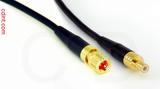 Coaxial Cable, 10-32 (Microdot compatible) to SMB jack (male contact), RG174, 1 foot, 50 ohm