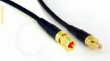 Coaxial Cable, 10-32 (Microdot compatible) to SMB jack (male contact), RG174 flexible (TPR jacket), 1 foot, 50 ohm