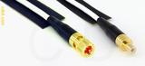 Coaxial Cable, 10-32 (Microdot compatible) to SMB jack (male contact), RG188, 1 foot, 50 ohm