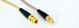 Coaxial Cable, 10-32 (Microdot compatible) to SMB jack (male contact), RG316, 1 foot, 50 ohm