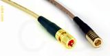 Coaxial Cable, 10-32 (Microdot compatible) to SMB plug (female contact), RG316, 1 foot, 50 ohm