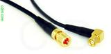 Coaxial Cable, 10-32 (Microdot compatible) to SMC (Subvis) 90 degree (right angle), RG174, 10 foot, 50 ohm