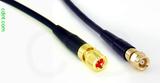 Coaxial Cable, 10-32 (Microdot compatible) to SMC (Subvis), RG174 low loss, 1 foot, 50 ohm