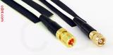 Coaxial Cable, 10-32 (Microdot compatible) to SMC (Subvis), RG196 low noise, 1 foot, 50 ohm