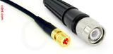 Coaxial Cable, 10-32 (Microdot compatible) to TNC, RG174, 1 foot, 50 ohm