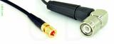 Coaxial Cable, 10-32 (Microdot compatible) to TNC 90 degree (right angle), RG174, 1 foot, 50 ohm