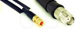 Coaxial Cable, 10-32 (Microdot compatible) to TNC female, RG188, 1 foot, 50 ohm