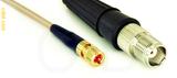 Coaxial Cable, 10-32 (Microdot compatible) to TNC female, RG316 double shielded, 1 foot, 50 ohm