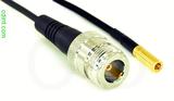 Coaxial Cable, N female to SSMB, RG174, 1 foot, 50 ohm