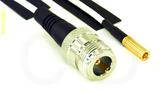 Coaxial Cable, N female to SSMB, RG188, 1 foot, 50 ohm