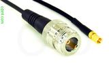 Coaxial Cable, N female to SSMC, RG174 flexible (TPR jacket), 1 foot, 50 ohm