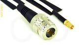 Coaxial Cable, N female to SSMC, RG188, 1 foot, 50 ohm