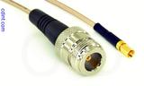 Coaxial Cable, N female to SSMC, RG316, 1 foot, 50 ohm