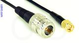 Coaxial Cable, N female to SMA, RG174, 1 foot, 50 ohm