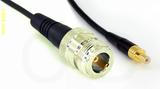 Coaxial Cable, N female to SMB jack (male contact), RG174, 1 foot, 50 ohm