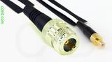 Coaxial Cable, N female to SMB jack (male contact), RG188, 1 foot, 50 ohm