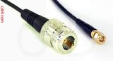 Coaxial Cable, N female to SMC (Subvis), RG174, 1 foot, 50 ohm