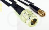 Coaxial Cable, N female to SMC (Subvis), RG188, 1 foot, 50 ohm