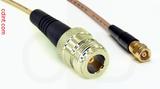 Coaxial Cable, N female to SMC (Subvis), RG316, 1 foot, 50 ohm