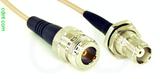 Coaxial Cable, N female to TNC bulkhead mount female, RG316 double shielded, 1 foot, 50 ohm