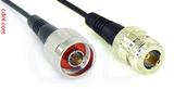 Coaxial Cable, N to N female, RG174, 1 foot, 50 ohm