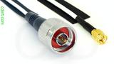 Coaxial Cable, N to SSMA, RG188, 1 foot, 50 ohm