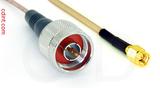 Coaxial Cable, N to SSMA, RG316 double shielded, 1 foot, 50 ohm