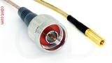 Coaxial Cable, N to SSMB, RG316, 1 foot, 50 ohm