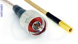 Coaxial Cable, N to SSMB, RG316 double shielded, 1 foot, 50 ohm