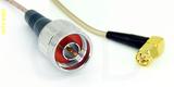 Coaxial Cable, N to SMA 90 degree (right angle), RG316, 1 foot, 50 ohm