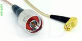 Coaxial Cable, N to SMA 90 degree (right angle), RG316 double shielded, 1 foot, 50 ohm